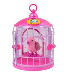 Интерактивная игрушка Little Live Pets Птичка в клетке 28223_розовый