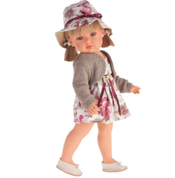 Antonio Juan реалистичная кукла Белла блондинка в шляпке 45см 2808P