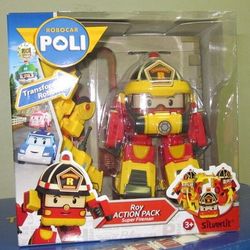 Робокар Поли трансформер Рой с костюмом пожарного в наборе 83314