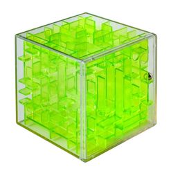 Головоломка Куб Лабиринтус 6см зеленый LBC0002