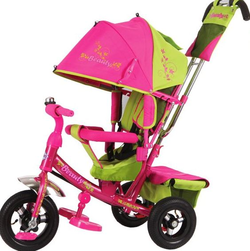 Детский трехколесный велосипед Beauty BA2GP  зелено-розовый