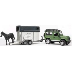 BRUDER Внедорожник Land Rover Defender с прицепом и лошадью 02-592