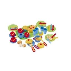 Игровой набор посуды с подносом Playgo 3126