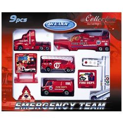 Welly набор машинок Велли Служба спасения - пожарная команда 9шт 98630-9C