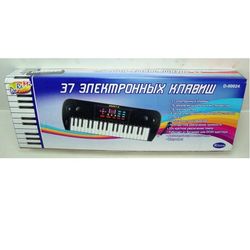 Синтезатор (электронное пианино) детский, 37 клавиш, с дисплеем, микрофоном D-00024 (SD981A)