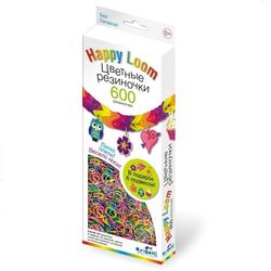 Цветные резиночки Набор для плетения Happy loom, 600 резинок 01802