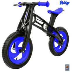 Велобалансир беговел Hobby-bike RT FLY А черная оса Plastic blue/black